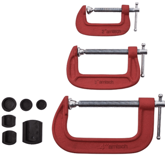 picture of Amtech 3 Piece G-Clamp Set - [DK-D0850]