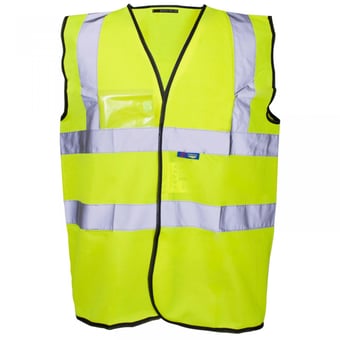 Picture of Supertouch Yellow Hi-Vis Vest with ID POCKET On The Right Side - ST-33241 - (DISC-R)