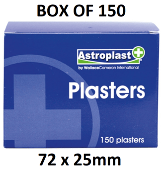 picture of Astroplast Fabric Plasters Sterile 7.2cm x 2.5cm - Box of 150 - [WC-1209004]