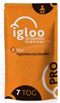 picture of Igloo Pro 3 Layer Hypothermia Blanket - Small - Emergency Orange - [RL-IG015]