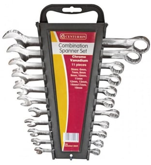picture of 11 Piece Combination Spanner Set - Polished Head - 6-19mm - [CI-SR07P]