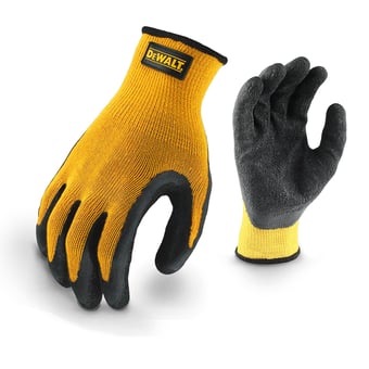 picture of Dewalt DPG70 Textured Rubber Coated Gripper Glove - Yellow - Size L - [RN-DPG70L]