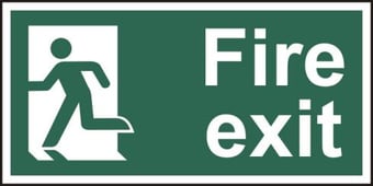 Picture of Spectrum Fire exit man left PVC 300 x 150mm - SCXO-CI-1691