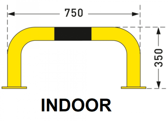 picture of BLACK BULL Protection Guard - Indoor Use - (H)350 x (W)750mm - Yellow/Black - [MV-195.14.450]