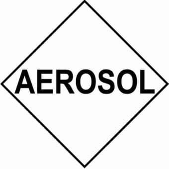 picture of UN Hazard Warning Diamond Label Self Adhesive Placard - AEROSOL - [HZ-HZ1012]