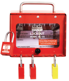 picture of Reece Steel Group Lockout Box 8 Hook - 16 Holes - Red - [RS-GL1/4] - (LP)