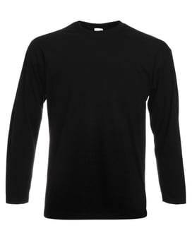 picture of Fruit Of The Loom Long Sleeve Valueweight T-shirt - Black - BT-61038-BLACK