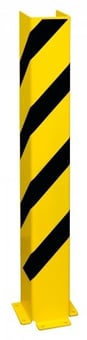 Picture of BLACK BULL Pallet Rack End Frame Protectors - 'U' Profile - 1200mmH - 6mm Gauge - Yellow/Black - [MV-197.88.004]