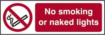 picture of Spectrum No Smoking Or Naked Lights – RPVC 600 x 200mm - SCXO-CI-11823