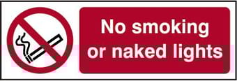 Picture of Spectrum No Smoking Or Naked Lights - RPVC 600 x 200mm - SCXO-CI-11823