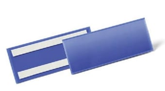 Picture of Durable - Adhesive Document Pocket 1/2 A5 Landscape - Dark Blue - Pack 50 - [DL-179407]
