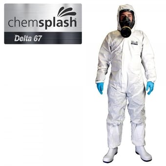 picture of Chemsplash - White Delta 67 Coverall - Type 5B/6B - [BG-2792]