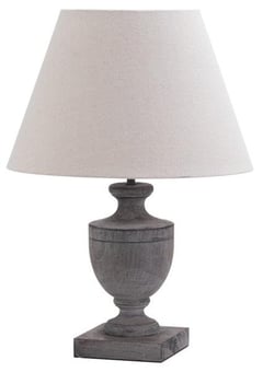 picture of Hill Interiors Incia Urn Wooden Table Lamp - [PRMH-HI-21283]