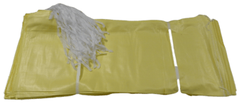 Picture of Heavy Duty Woven Polypropylene Sandbags - Yellow - Unfilled - Sold as SINGLE - 33x79 cm - [JD-PPSB002IMP]