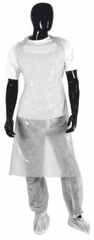 Picture of Supreme TTF Disposable Plastic Apron - White - Pack of 100 - [HT-APRON-FLAT-WHITE]