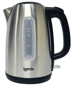picture of Igenix Cordless Stainless Steel Kettle - 1.7 L - 3000 W - Silver - [VK-8921573]