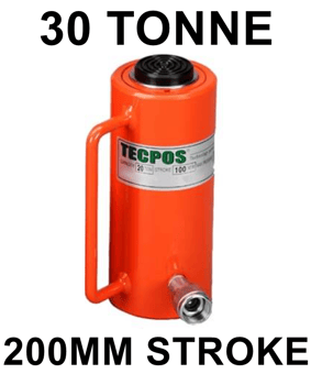 picture of Tecpos Single Acting Cylinder - 30 Tonne - 200mm Stroke - [GT-TS3020]