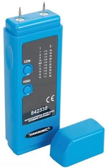 picture of Silverline - Wood Moisture Meter - LED Display - 1x9V Battery - [SI-842338] - (DISC-W)