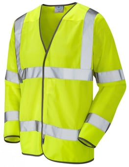 Picture of Fremington - Long Sleeved Yellow Coolviz Hi-Vis Waistcoat - LE-S04-Y