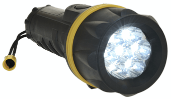 picture of Portwest - PA60 - 7 LED Rubber Torch - Yellow/Black - [PW-PA60YBR]