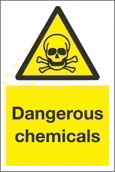 picture of Dangerous Chemicals Sign LARGE - 400 x 600Hmm - Rigid Plastic [AS-WA86-RP]