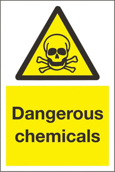 picture of Dangerous Chemicals Sign LARGE - 400 x 600Hmm - Rigid Plastic [AS-WA86-RP]