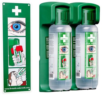 picture of Cederroth First Aid Eyewash and Bracket - 500ml - Pack of 2 - [SA-CD90]