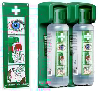 picture of Cederroth First Aid Eyewash and Bracket - 500ml - Pack of 2 - [SA-CD90]