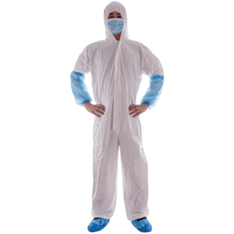 picture of Amazing Value Disposable Microporous White Coverall - Type 5B/6B - HT-5B6B