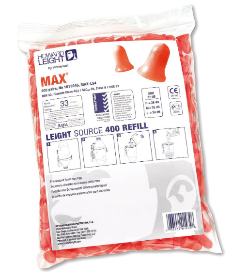 Howard Leight Maximum Refill - Pre-shaped Disposable Foam Earplugs - [HW-1013046]