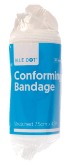 Picture of Blue Dot Conforming Bandage 7.5cm x 4.5m - Pack of 10 - [CM-30BDC075]