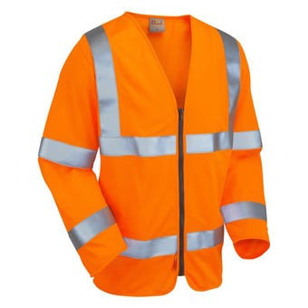 picture of Merton - Orange Hi-Vis Sleeved Waistcoat - LE-S15-O