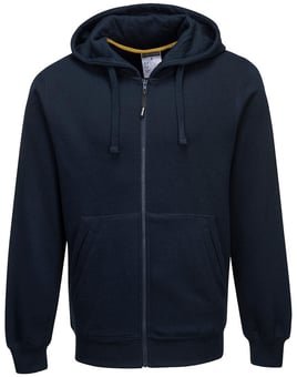 picture of Portwest - Nickel Zipped Polycotton Sweatshirt - Navy Blue - PW-KS31NAR