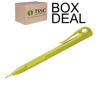 picture of Detectable Elephant Stick Pen Blue Ink - Yellow Housing - WC - Box Deal 100 Pieces - [IH-DT105C105I01PA01]