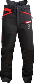picture of Oregon Waipoua Chainsaw Protective Trousers - Type A Class 1 - Black/Red - OR-295466