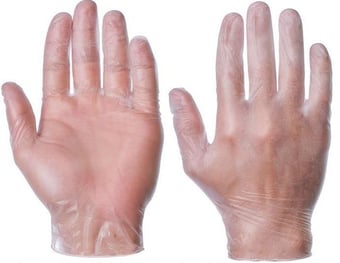 Picture of Supertouch Medical Powdered Vinyl Clear Gloves - Box of 50 Pairs - ST-11301