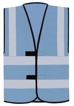 picture of Korntex Hannover Safety Vest - Four Reflective Stripes - Sky Blue - KTX-KXVRSB