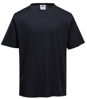 Picture of Portwest - Monza Polyester T-Shirt - Black - PW-B175BKR - (DISC-R)