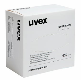 picture of Uvex - Clear Lens Cleaning Tissues - Pack of 450 Tissues - [TU-9971002]