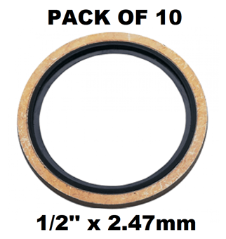 picture of PACK OF 10 - 1/2" BSP Self Centering Bonded Seal - [HP-BS12]