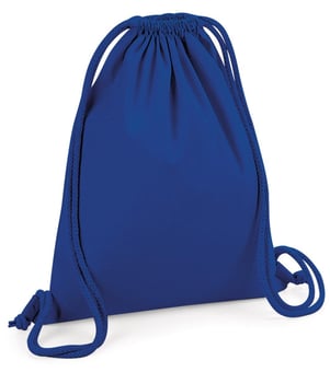 picture of Westford Mill Organic Premium Cotton Gymsack - Bright Royal - [BT-W260-BROY]