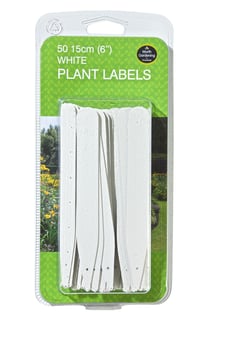 picture of Garland 15cm White Plant Labels - Pack of 50 - [GRL-W0862]