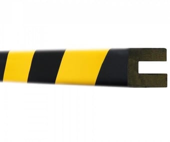 picture of TRAFFIC-LINE Push-Fit Protection - RECTANGLE 25mm x 30mm x 8mm - 5,000mm Length - Yellow/Black - [MV-422.29.978]
