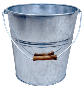 picture of Galvanised Bucket With Fixed Wire Handle - [OS-91/000/000]