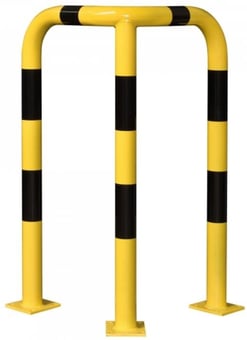 Picture of BLACK BULL Corner Protection Guard - Outdoor Use - (H)1200 x (W)600 x (D)600mm - Yellow/Black - [MV-195.13.874] - (LP)