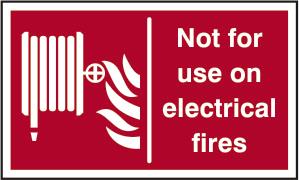 Picture of Spectrum Not For Use On Electrical Fires - SAV 200 x 150mm - SCXO-CI-12354