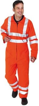 Picture of Protex Antistatic Flame Retardant Hi-Vis Orange Coverall - YA-FRAS49 - (DISC-R)