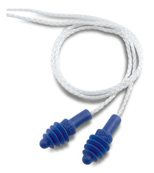 picture of Howard Leight Airsoft - Air Cushioned Reusable Earplugs White Nylon Cord - [HW-1030611]