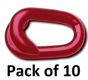 picture of Chain Connecting Link Galvanised Steel + Plastic Coated - Red - Pack of 10 - [MV-216.10.614]