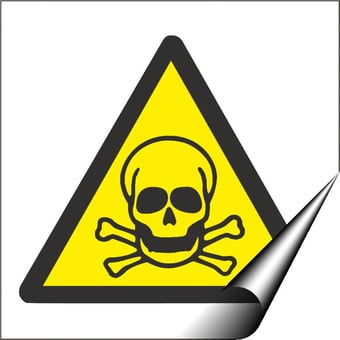 Picture of Skull and Crossbones Logo Sign LARGE - 200 X 200Hmm - Self Adhesive Vinyl - [AS-WA107-SAV]